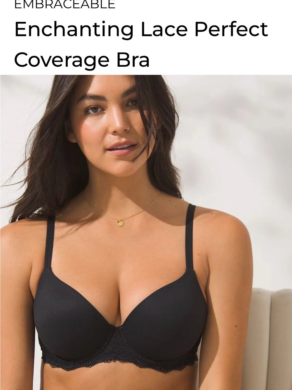 Soma Enchanting Lace Perfect Coverage Bra - brown